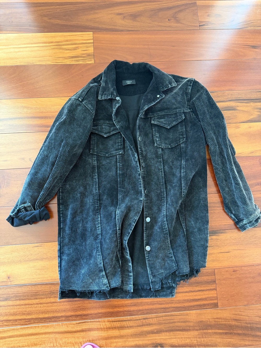 Women’s Black Corduroy Shacket - Vici